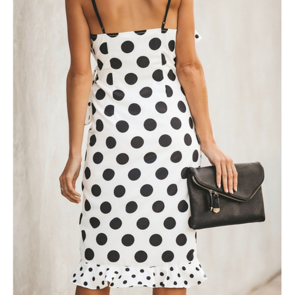 BNWT Hot Spot Polka Dot Wrap Dress - Picture 4 of 8